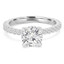 Round Diamond Solitaire with Accents Engagement Ring in White Gold (MVS0179-W)
