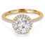 Round Diamond Round Halo Engagement Ring in Yellow Gold (MVS0182-Y)