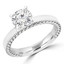 Round Diamond Vintage Solitaire Engagement Ring in White Gold (MVS0188-W)