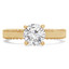 Round Diamond Vintage Solitaire Engagement Ring in Yellow Gold (MVS0188-Y)