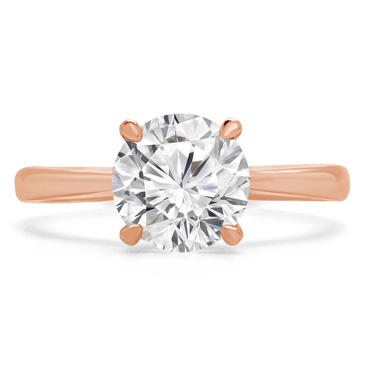 Round Diamond Solitaire Engagement Ring in Rose Gold (MVS0189-R)