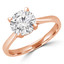 Round Diamond Solitaire Engagement Ring in Rose Gold (MVS0189-R)