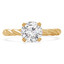 Round Diamond Twisted Solitaire Engagement Ring in Yellow Gold (MVS0191-Y)