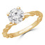 Round Diamond Twisted Solitaire Engagement Ring in Yellow Gold (MVS0191-Y)