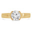 Round Diamond Bezel Set Solitaire Engagement Ring in Yellow Gold (MVS0192-Y)