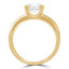 Round Diamond Bezel Set Solitaire Engagement Ring in Yellow Gold (MVS0192-Y)