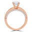 Round Diamond Solitaire with Accents Engagement Ring in Rose Gold (MVS0195-R)