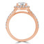 Round Diamond Round Halo Engagement Ring in Rose Gold (MVS0199-R)