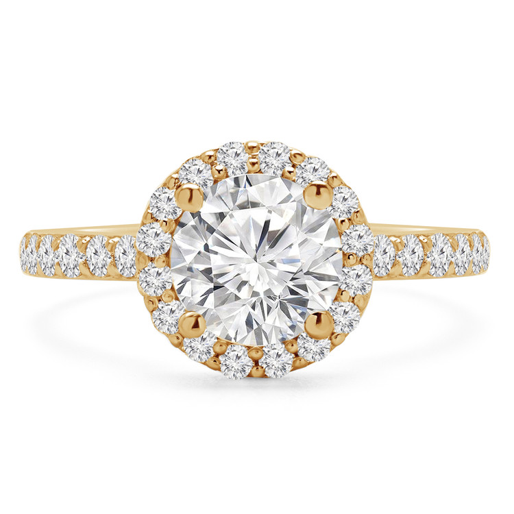 Round Diamond Round Halo Engagement Ring in Yellow Gold (MVS0199-Y)