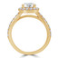 Round Diamond Round Halo Engagement Ring in Yellow Gold (MVS0199-Y)