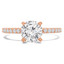 Round Diamond Solitaire with Accents Engagement Ring in Rose Gold (MVS0200-R)