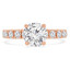 Round Diamond Solitaire with Accents Engagement Ring in Rose Gold (MVS0201-R)