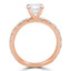 Round Diamond Solitaire with Accents Engagement Ring in Rose Gold (MVS0201-R)