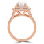 Round Diamond Split-Shank Double Cushion Halo Engagement Ring in Rose Gold (MVS0204-R)