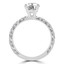 Round Diamond Solitaire with Accents Engagement Ring in White Gold (MVS0206-W)