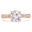 Round Diamond Solitaire with Accents Engagement Ring in Rose Gold (MVS0207-R)
