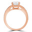 Round Diamond Solitaire with Accents Engagement Ring in Rose Gold (MVS0207-R)