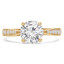 Round Diamond Solitaire with Accents Engagement Ring in Yellow Gold (MVS0207-Y)