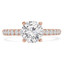 Round Diamond Solitaire with Accents Engagement Ring in Rose Gold (MVS0212-R)