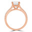 Round Diamond Solitaire with Accents Engagement Ring in Rose Gold (MVS0213-R)