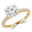 Round Diamond Solitaire with Accents Engagement Ring in Yellow Gold (MVS0213-Y)