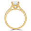Round Diamond Solitaire with Accents Engagement Ring in Yellow Gold (MVS0213-Y)