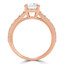 Round Diamond Solitaire with Accents Engagement Ring in Rose Gold (MVS0215-R)