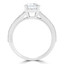 Round Diamond Solitaire with Accents Engagement Ring in White Gold (MVS0215-W)