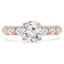 Round Diamond Solitaire with Accents Engagement Ring in Rose Gold (MVS0218-R)