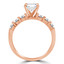 Round Diamond Solitaire with Accents Engagement Ring in Rose Gold (MVS0218-R)