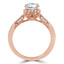 Round Diamond Vintage Halo Engagement Ring in Rose Gold (MVS0219-R)