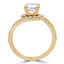 Round Diamond Bypass Halo Engagement Ring in Yellow Gold (MVS0224-Y)