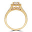 Princess Diamond Cushion Halo Engagement Ring in Yellow Gold (MVS0225-Y)