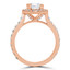 Round Diamond Round Halo Engagement Ring in Rose Gold (MVS0226-R)