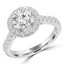 Round Diamond Round Halo Engagement Ring in White Gold (MVS0226-W)