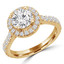 Round Diamond Round Halo Engagement Ring in Yellow Gold (MVS0226-Y)