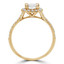 Round Diamond Cushion Halo Engagement Ring in Yellow Gold (MVS0228-Y)