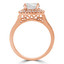 Round Diamond Double Cushion Halo Engagement Ring in Rose Gold (MVS0229-R)