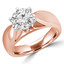 Round Diamond Solitaire Engagement Ring in Rose Gold (MVS0230-R)