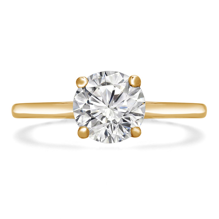 Round Diamond Solitaire Engagement Ring in Yellow Gold (MVS0231-Y)