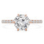 Round Diamond Solitaire with Accents Engagement Ring in Rose Gold (MVS0233-R)