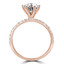 Round Diamond Solitaire with Accents Engagement Ring in Rose Gold (MVS0233-R)
