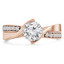 Round Diamond Solitaire with Accents Engagement Ring in Rose Gold (MVS0235-R)