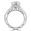 Round Diamond Vintage Solitaire with Accents Engagement Ring in White Gold (MVS0238-W)