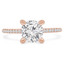 Round Diamond Solitaire with Accents Engagement Ring in Rose Gold (MVS0239-R)