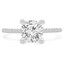 Round Diamond Solitaire with Accents Engagement Ring in White Gold (MVS0239-W)