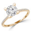 Round Diamond Solitaire with Accents Engagement Ring in Yellow Gold (MVS0239-Y)