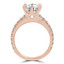 Round Diamond Solitaire with Accents Engagement Ring in Rose Gold (MVS0240-R)