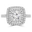 Round Diamond Halo Engagement Ring in White Gold (MVS0241-W)