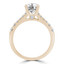 Round Diamond Split-Shank Solitaire with Accents Engagement Ring in Yellow Gold (MVS0242-Y)